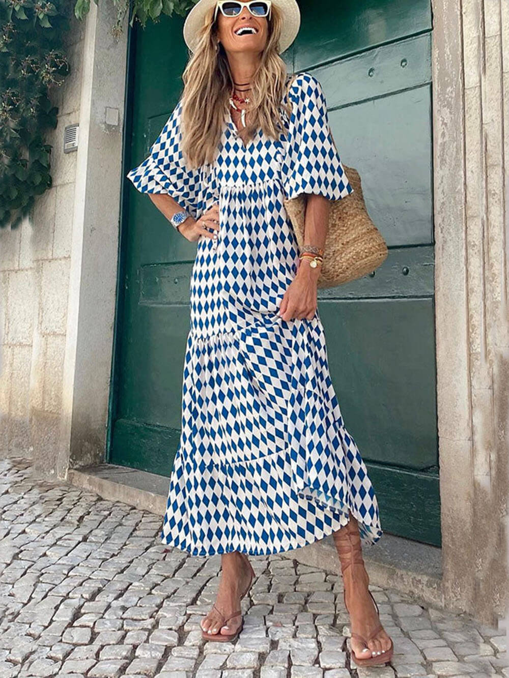 LD Bohème Gedrukte Maxi Dress