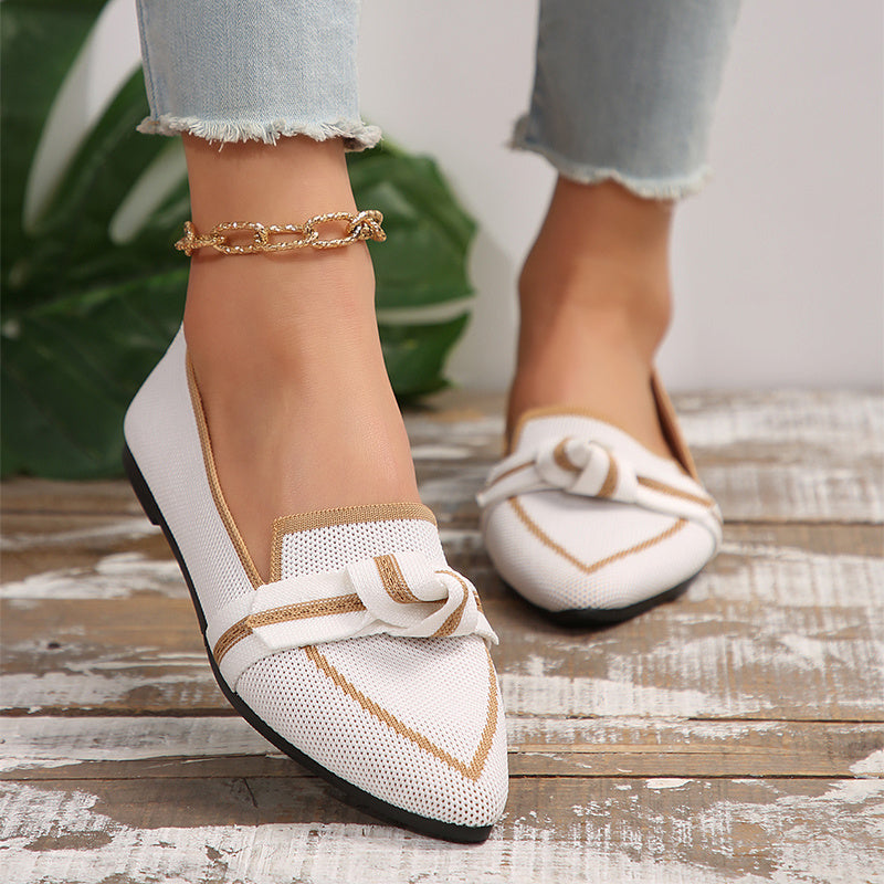 LD mode spitse teen boog platte schoenen