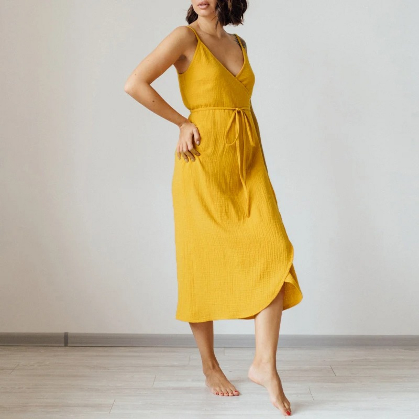 LD | Elegante linnen zomerjurk