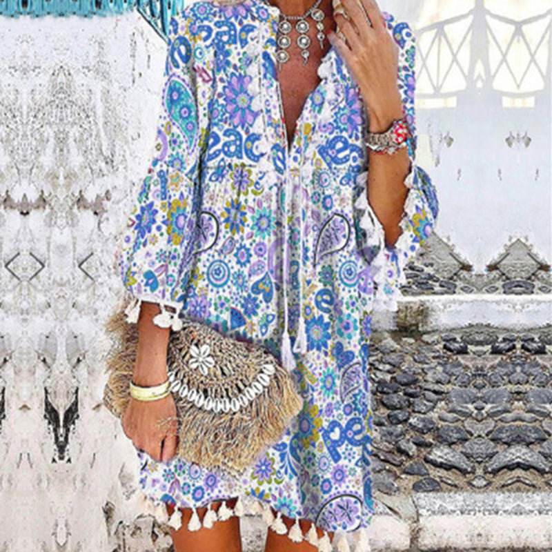 LD | Vintage jurk met V-hals