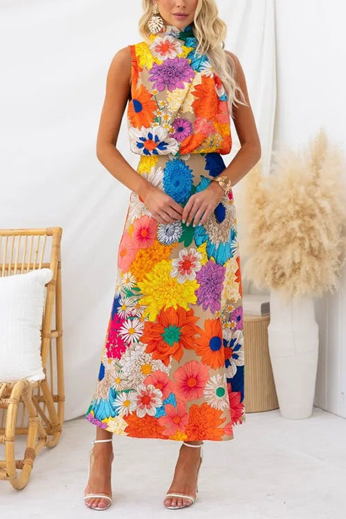LD | Liora maxi jurk met bloemenprint