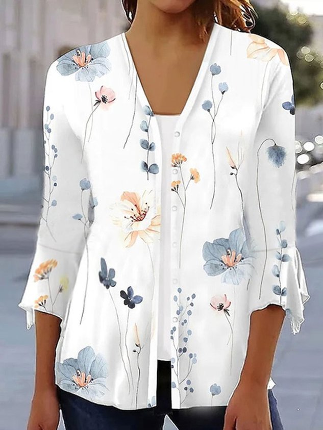 LD | Marta - Casual, losse kimono met bloemenpatroon