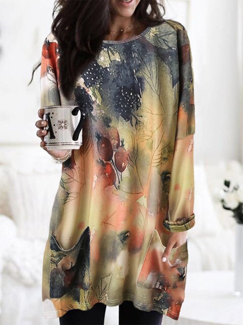 LD | Relaxte trui met chevronprint