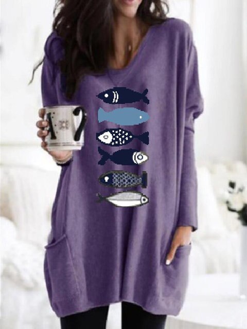 LD | Relaxte trui met chevronprint