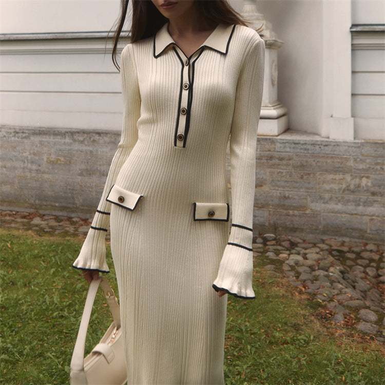LD | Rib gebreide maxi jurk