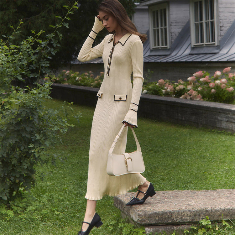LD | Rib gebreide maxi jurk