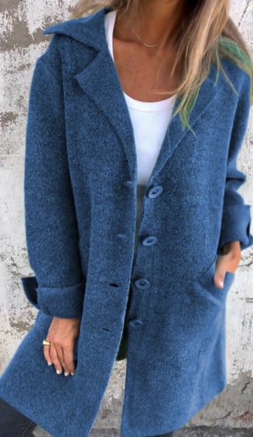 LD | Teni™ Lange, casual, elegante jas met praktische zakken