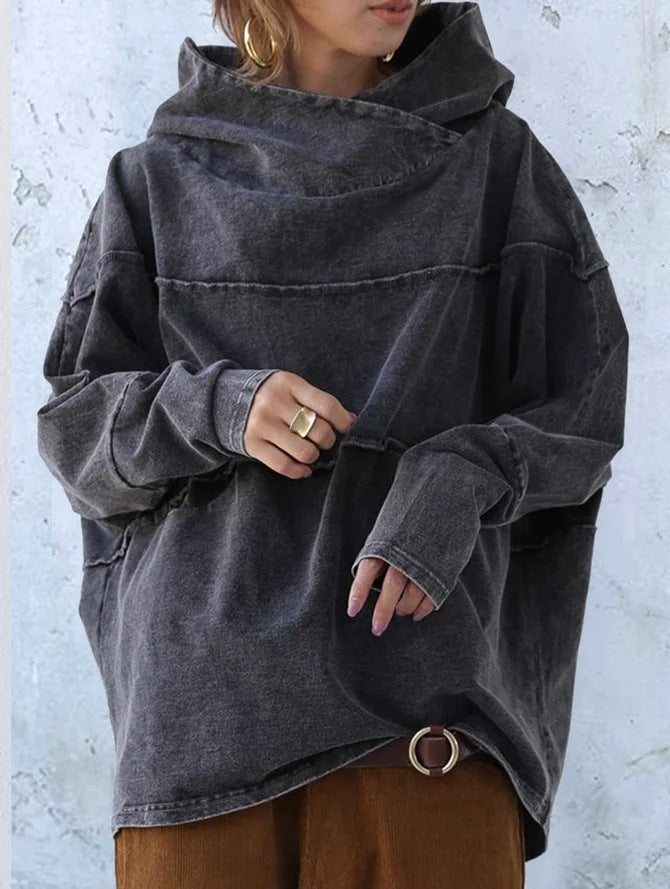 LD | Denim pullover hoodie