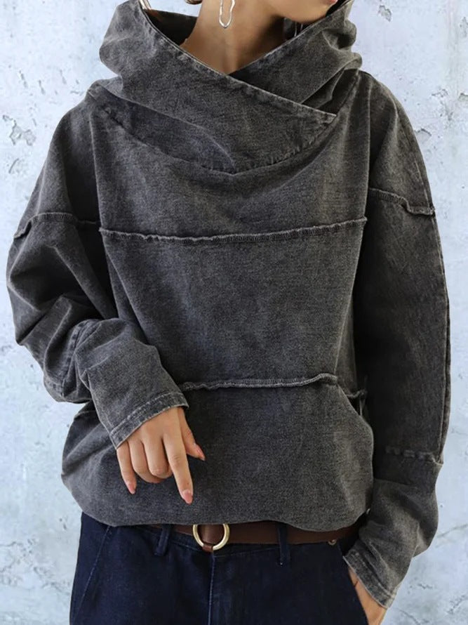 LD | Denim pullover hoodie