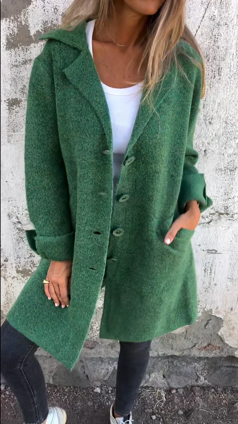LD | Teni™ Lange, casual, elegante jas met praktische zakken