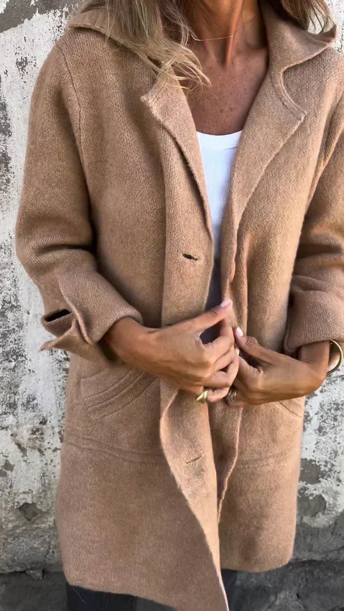 LD | Teni™ Lange, casual, elegante jas met praktische zakken