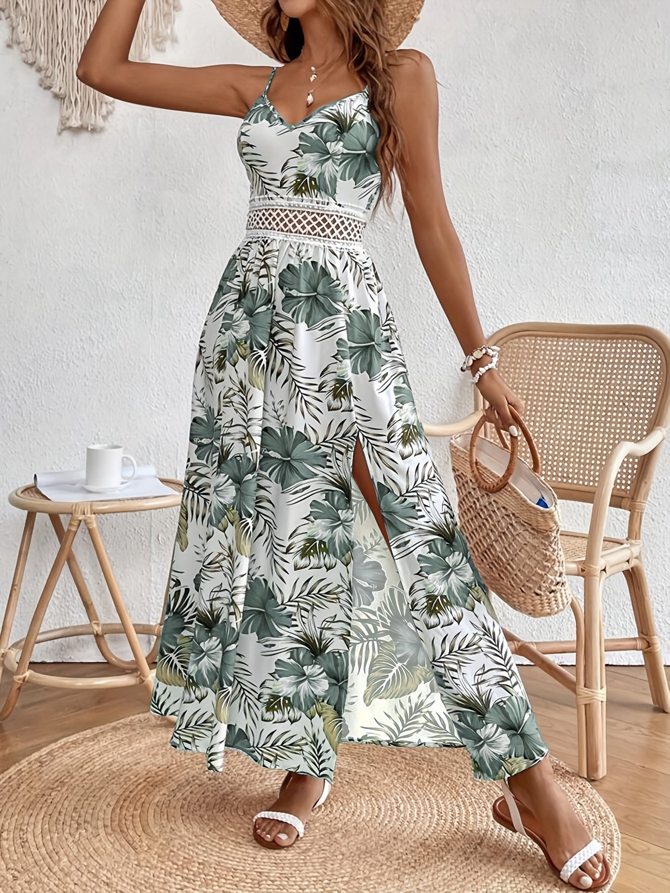 LD | Elegante gebloemde maxi jurk