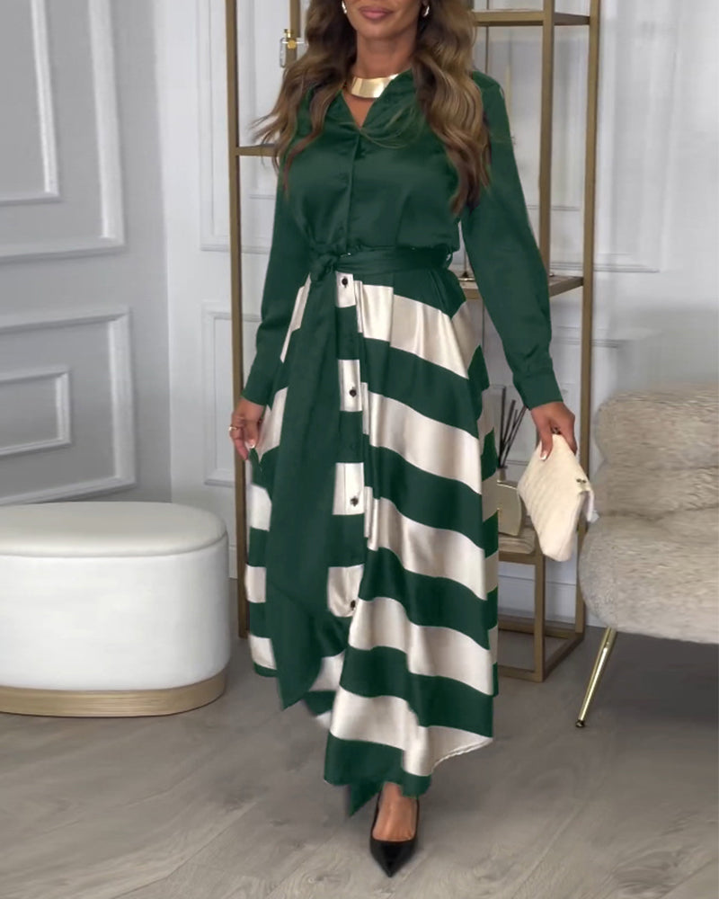 LD | Elegante gestreepte maxi jurk