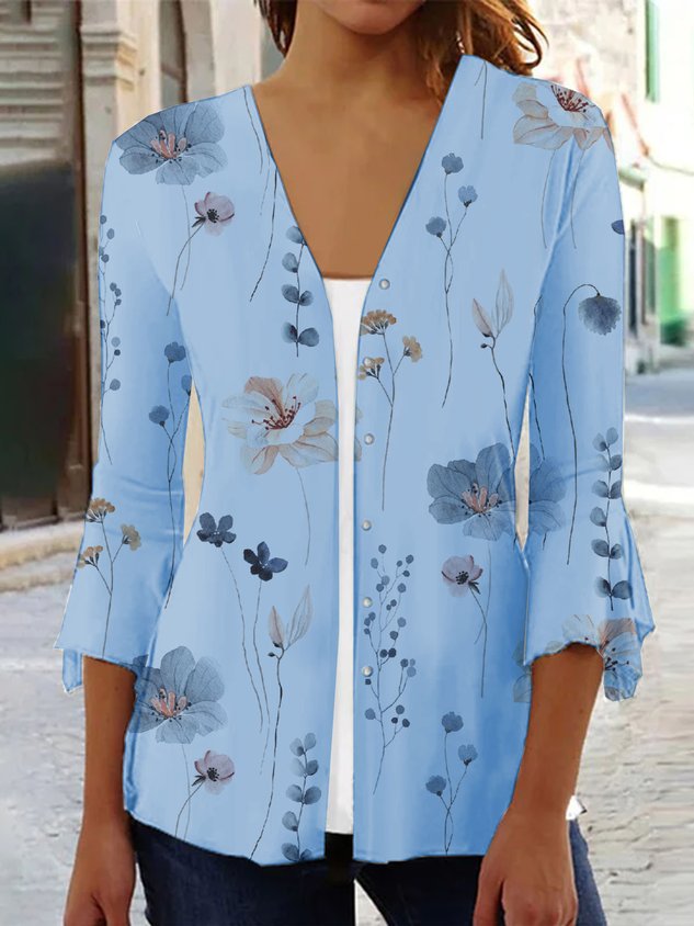 LD | Marta - Casual, losse kimono met bloemenpatroon