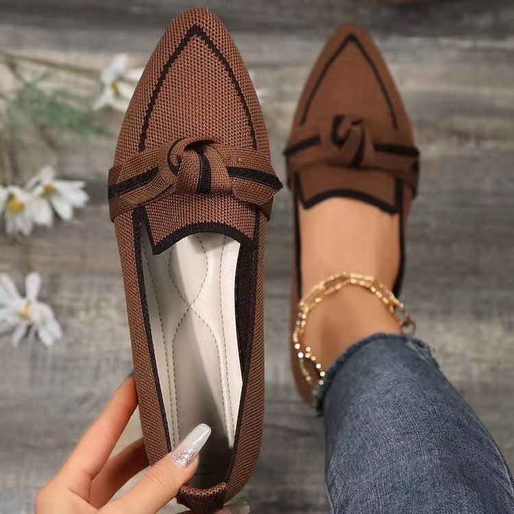LD mode spitse teen boog platte schoenen