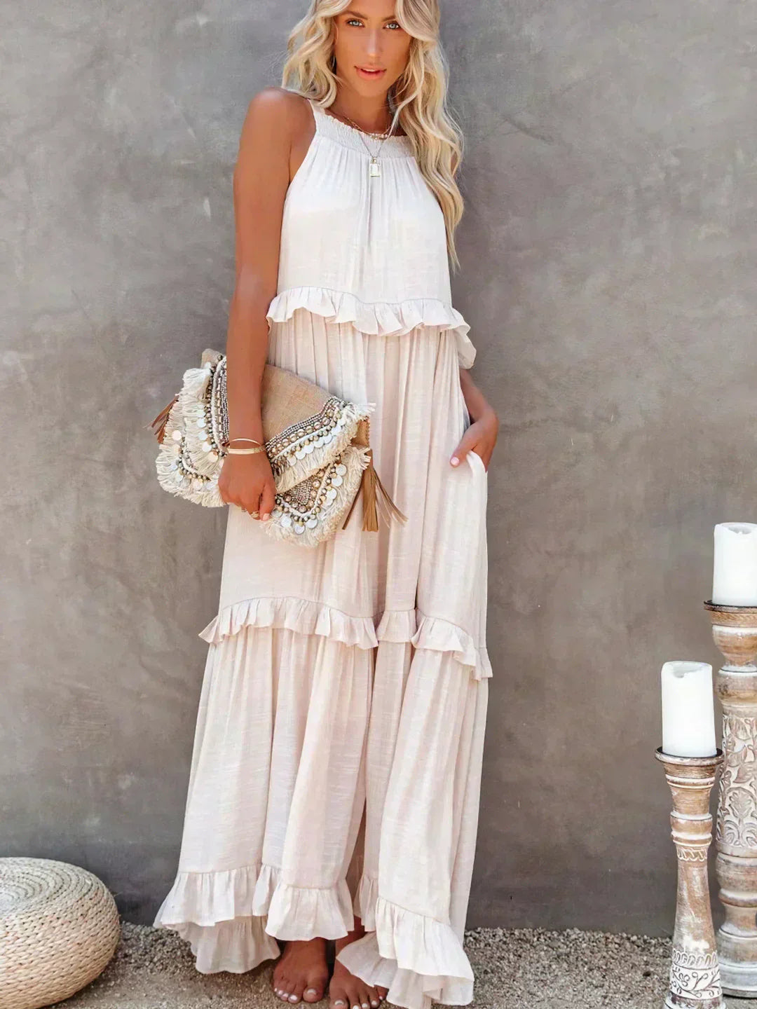LD | Effortless Ruffle Maxi Dress