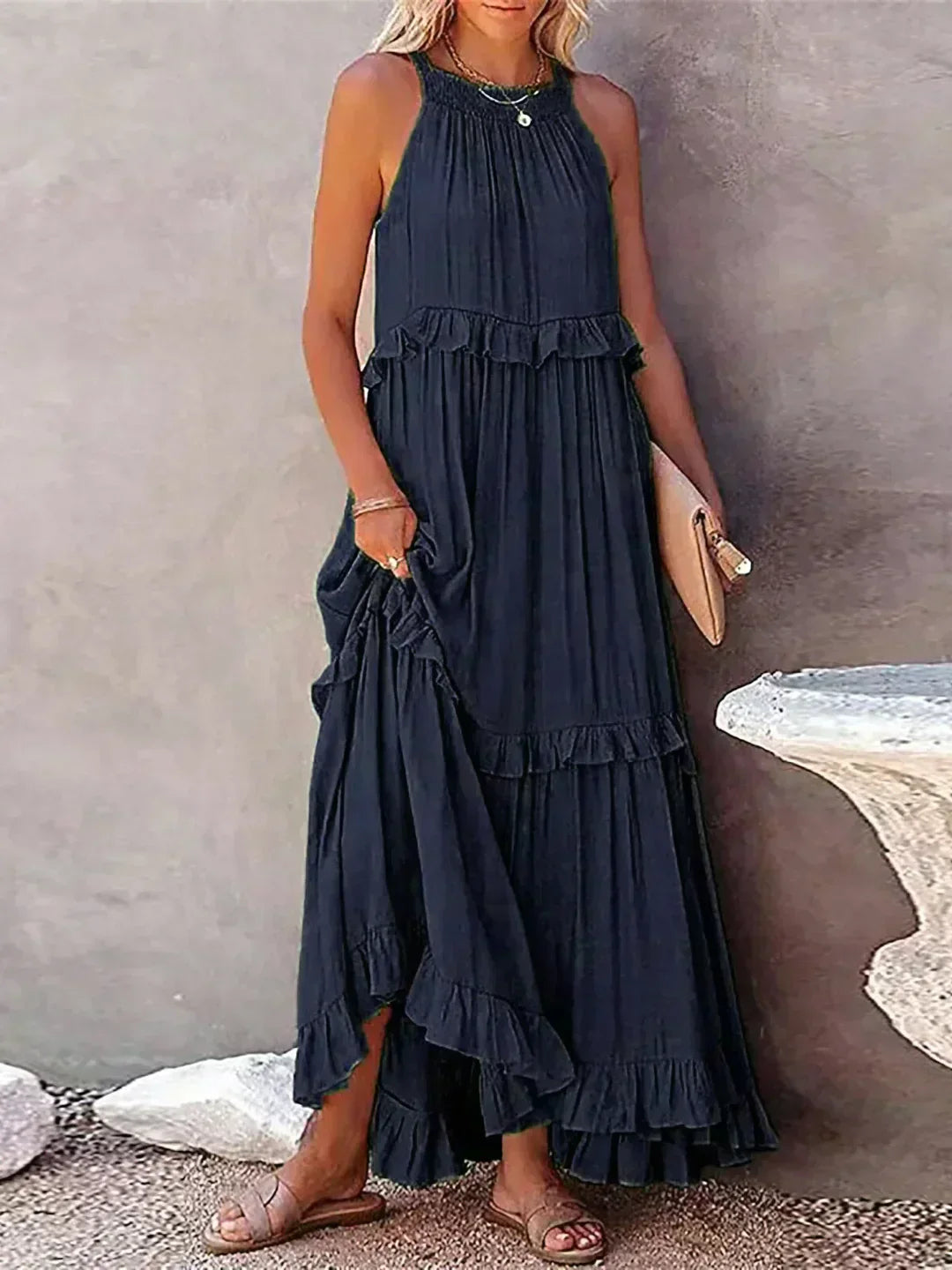 LD | Effortless Ruffle Maxi Dress