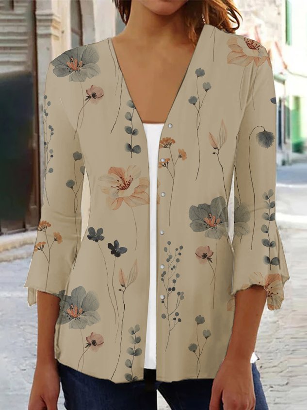 LD | Marta - Casual, losse kimono met bloemenpatroon