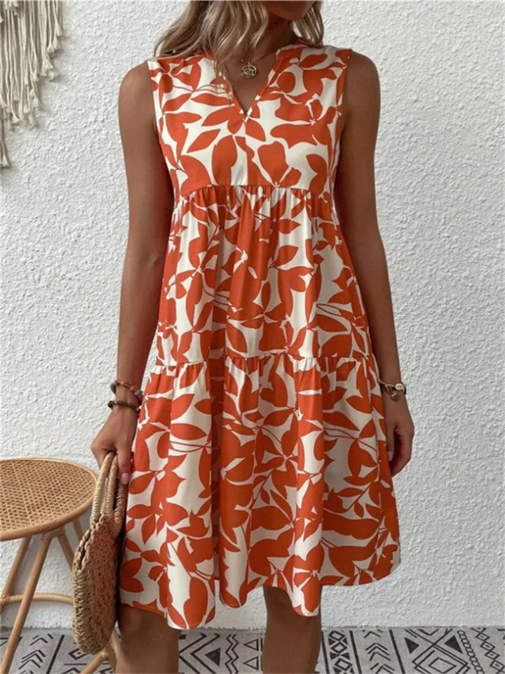 LD | gebloemde midi-jurk voor dames