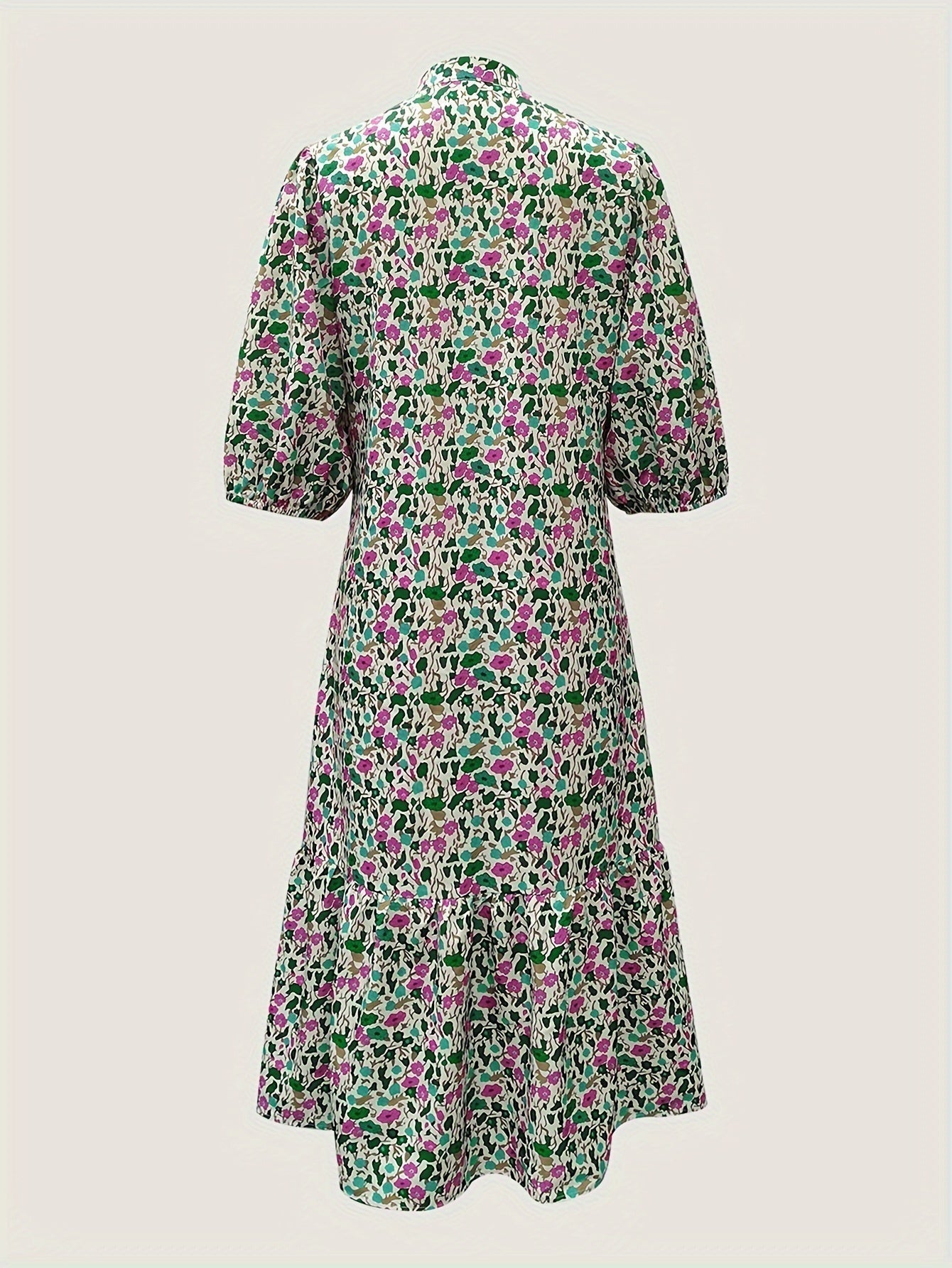 LD | elegante groene midi-jurk voor vrouwen