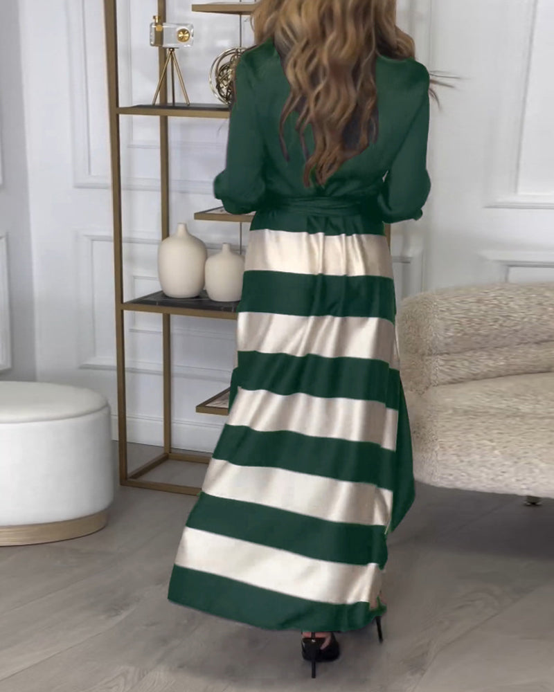 LD | Elegante gestreepte maxi jurk