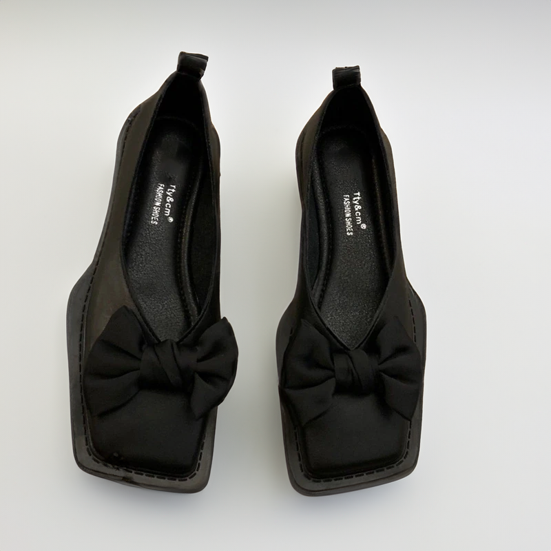 LD | Square toe platte mond loafers vrouwen loafers
