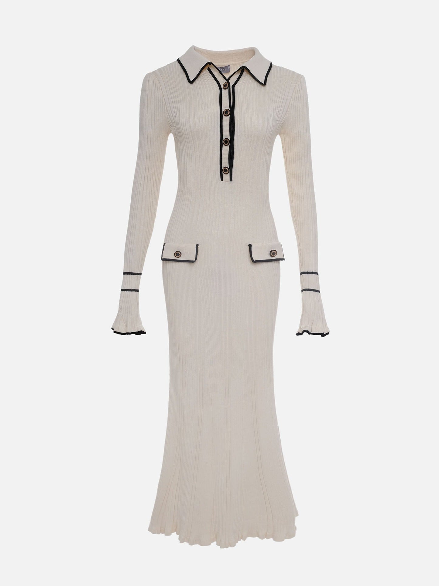 LD | Rib gebreide maxi jurk