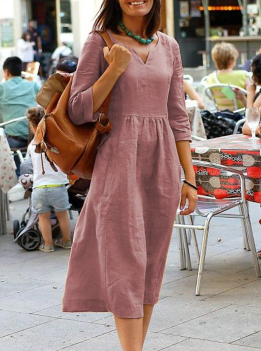 LD | elegante midi-jurk voor vrouwen
