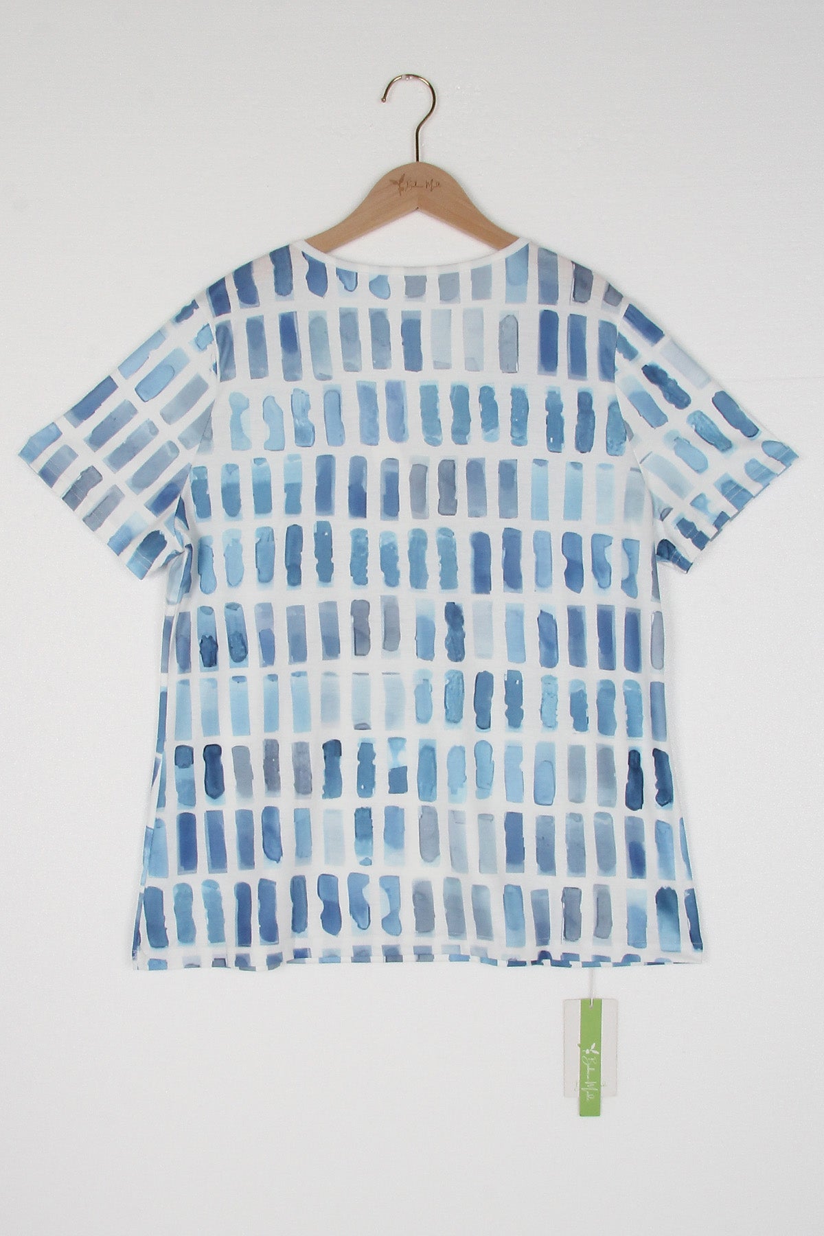 LD | Blauw patroon korte mouw