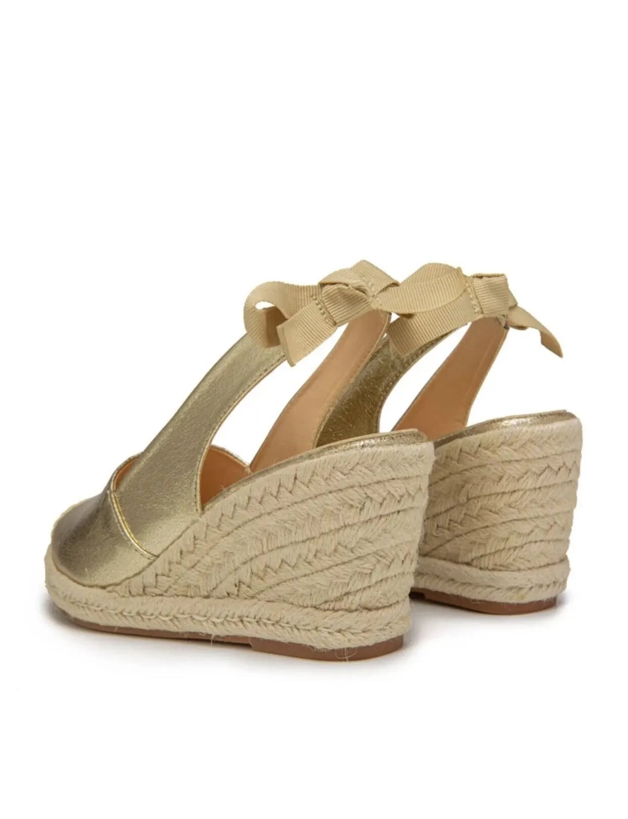 LD | sandalen met gesp in goudkleur