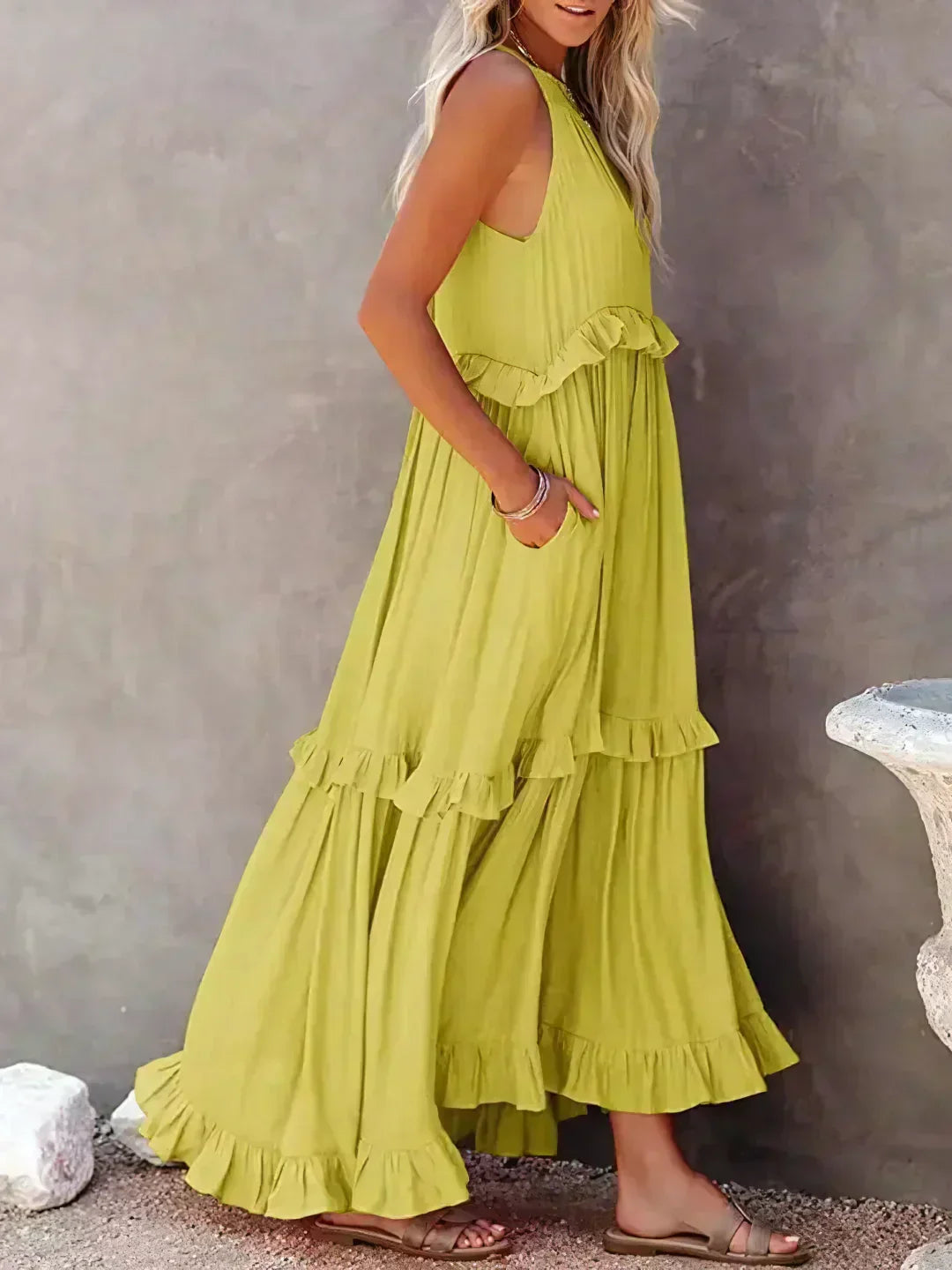 LD | Effortless Ruffle Maxi Dress