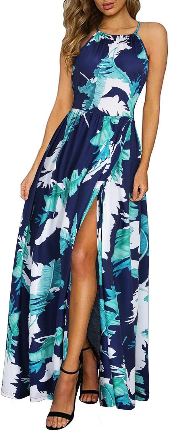 LD | Halter maxi jurk met split