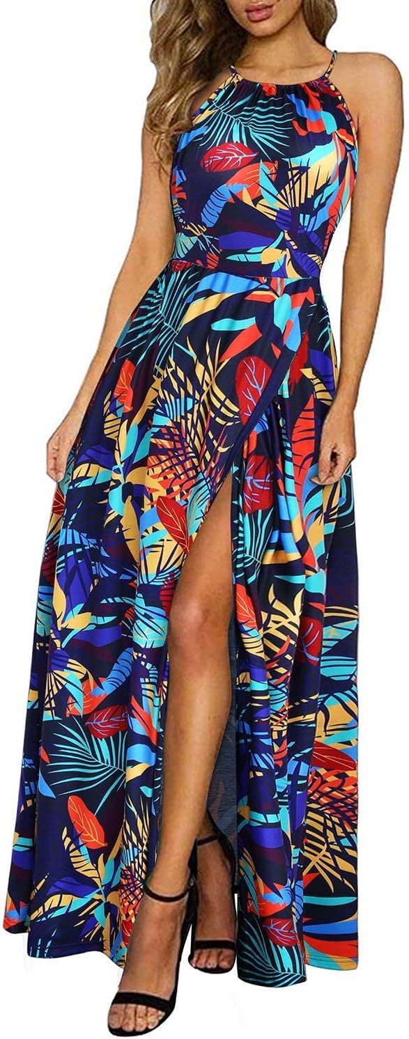 LD | Halter maxi jurk met split