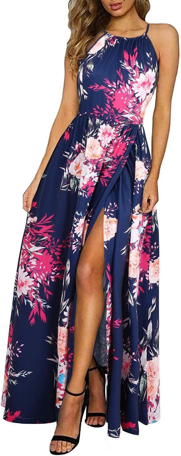 LD | Halter maxi jurk met split