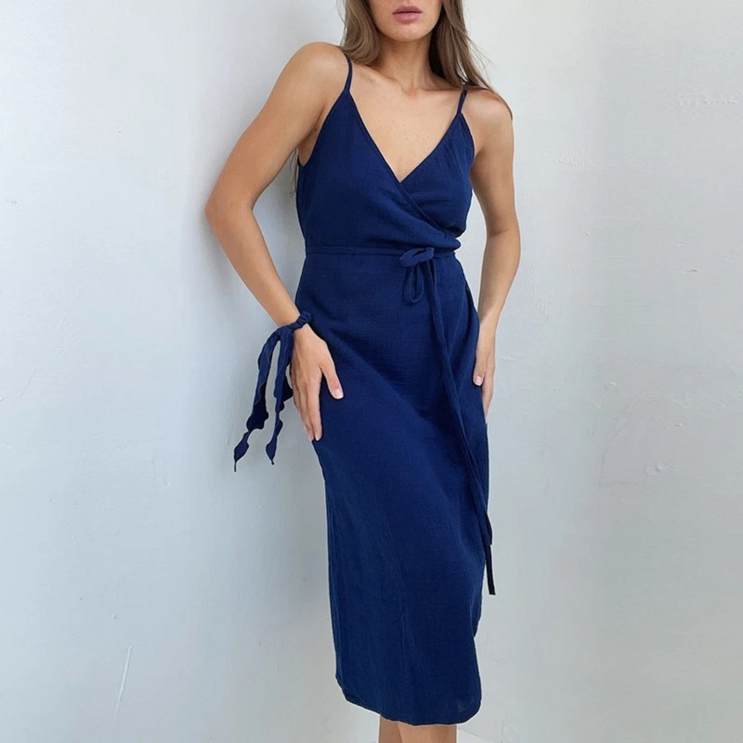 LD | Elegante linnen zomerjurk