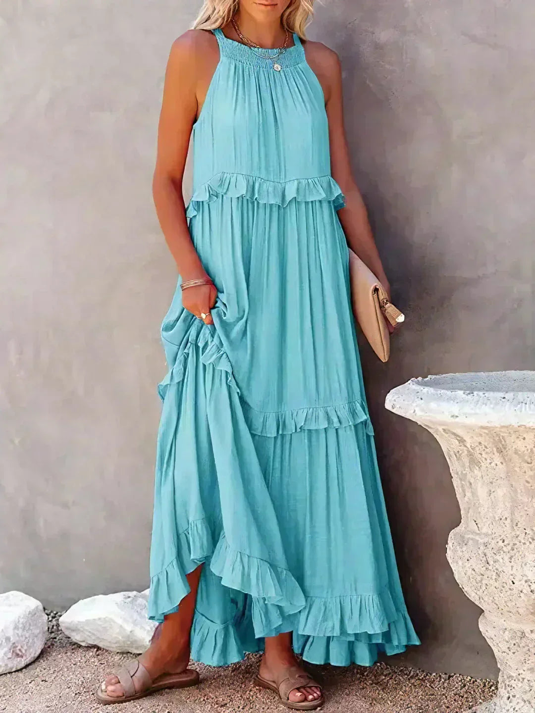 LD | Effortless Ruffle Maxi Dress