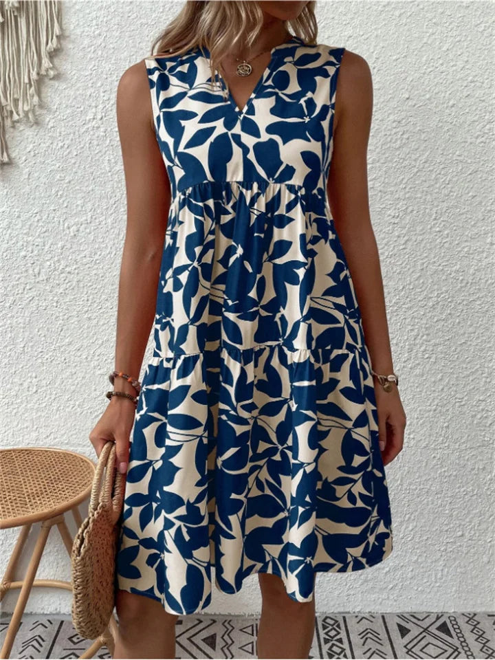 LD | gebloemde midi-jurk voor dames