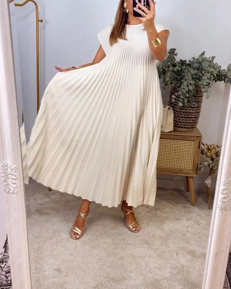 LD | Elegante geplooide maxi jurk