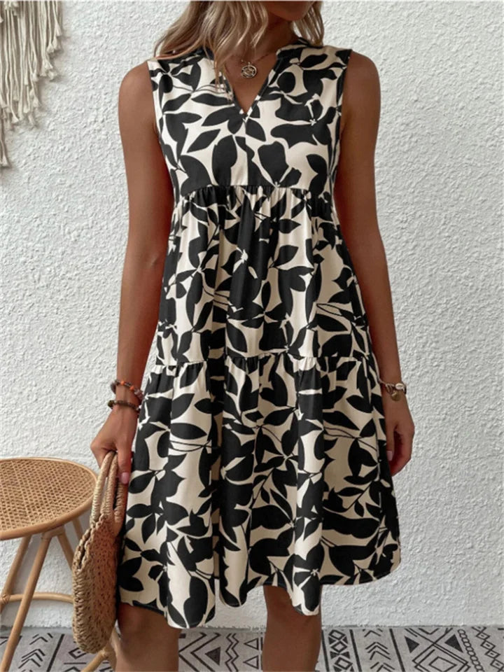 LD | gebloemde midi-jurk voor dames