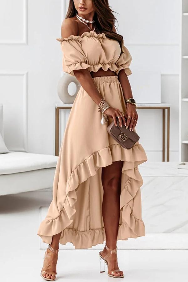 LD | Off-the-shoulder midi-jurk pak