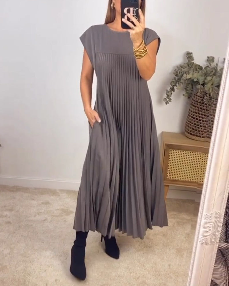LD | Elegante geplooide maxi jurk