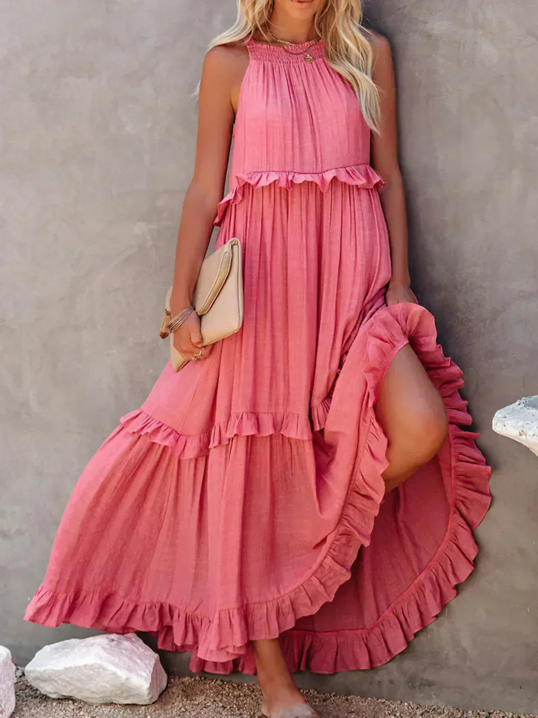 LD | Effortless Ruffle Maxi Dress