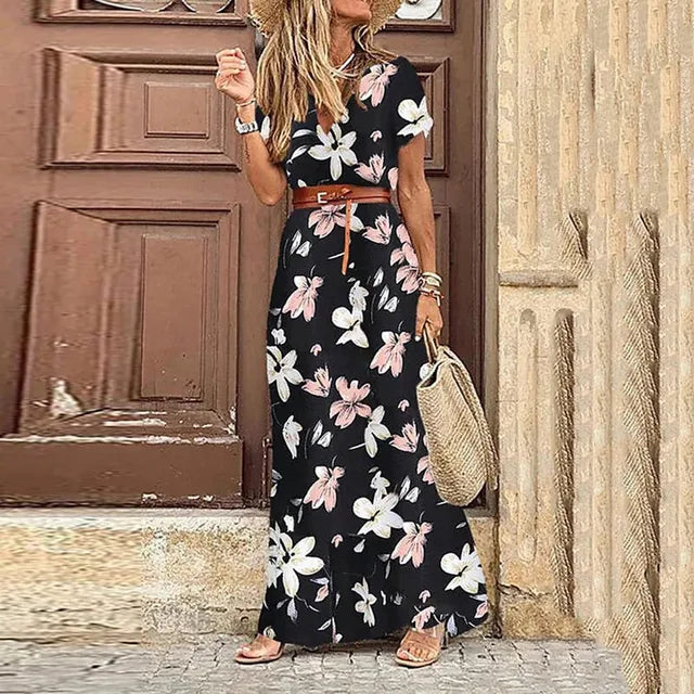 LD | Maxi jurk met bloemenprint