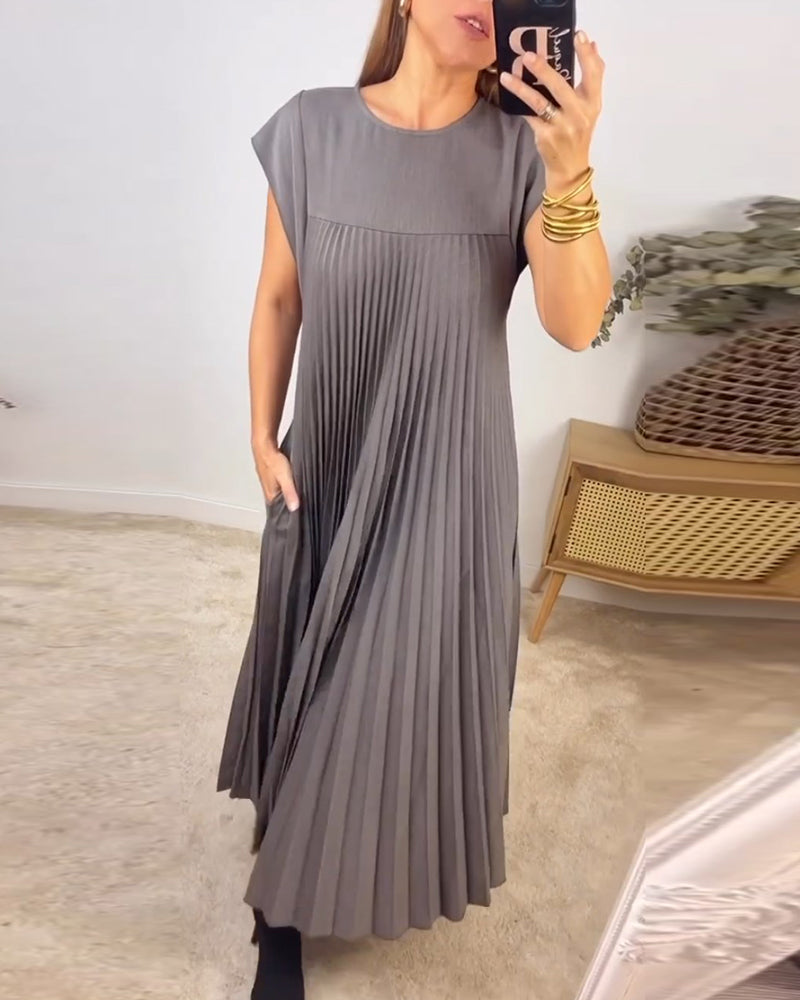 LD | Elegante geplooide maxi jurk