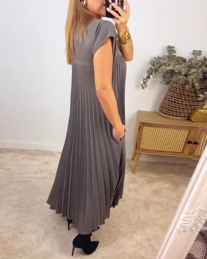 LD | Elegante geplooide maxi jurk