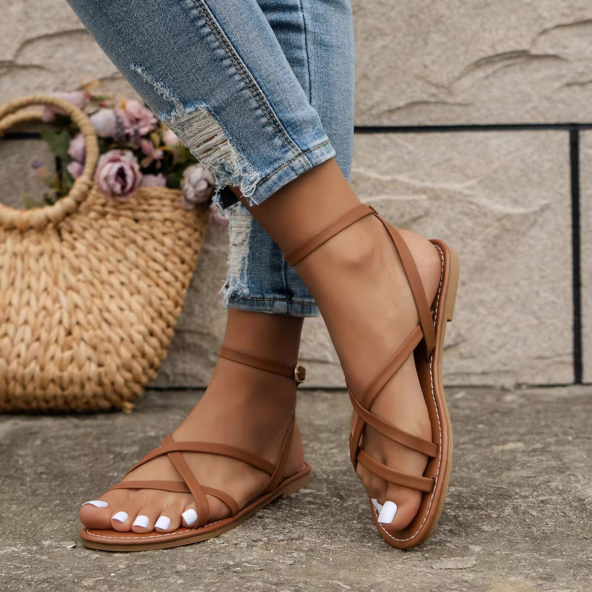 LD | - Elegante Romeinse strandsandalen