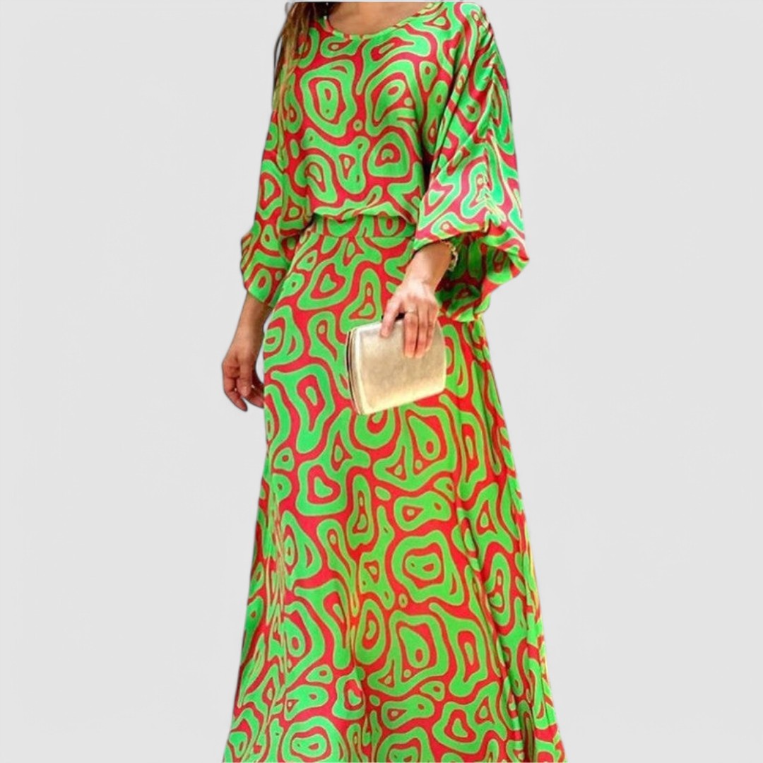 LD Abstracte print maxi jurk