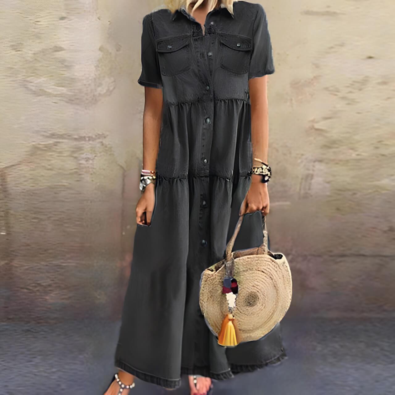 LD | Maxi jurk met knoopsluiting