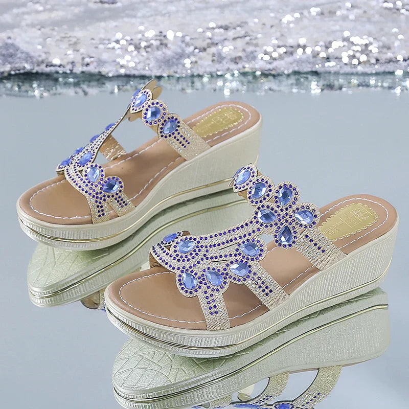 LD | Dames Gem Platform Sandalen Trendy