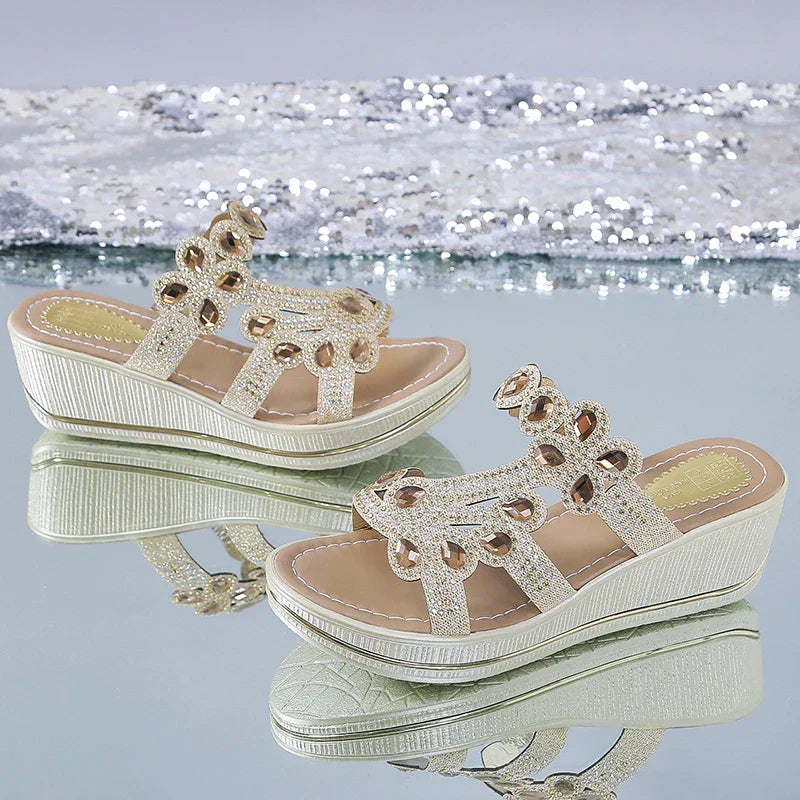 LD | Dames Gem Platform Sandalen Trendy
